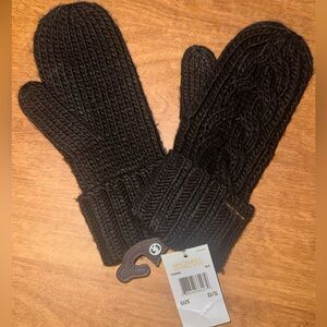 Michael Kors Black Cable-Knit Men's Mittens